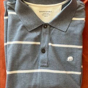 Mens Banana Republic Polo Shirt XL - Blue - NWT